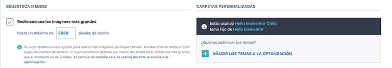 Optimización biblioteca de medios