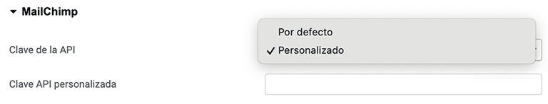 Introducimos clave API en el formulario