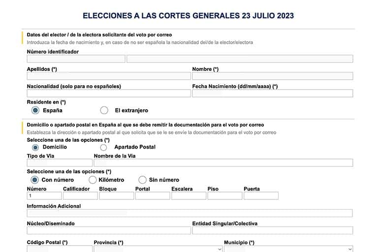 Rellenamos el formulario
