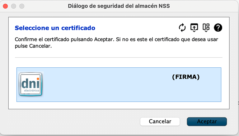 Obtener el certificado con DNIe en Mac 8 Firmamos con nuestro DNIe