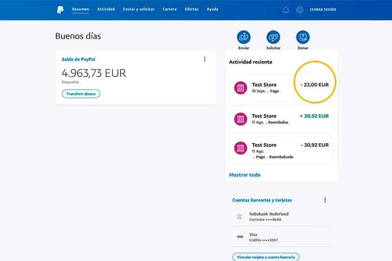 Importe gasto entorno pruebas
