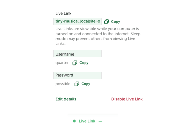 Configuración Live Link