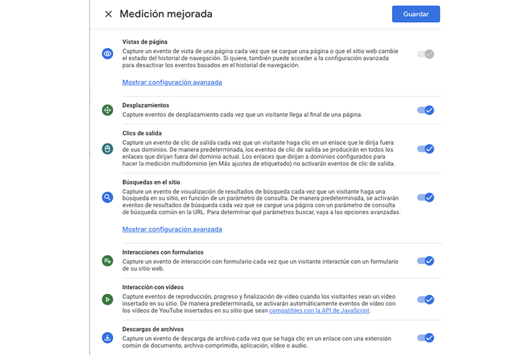 Cómo instalar Google Analytics en WordPress 5 Configuración Medición mejorada en GA4