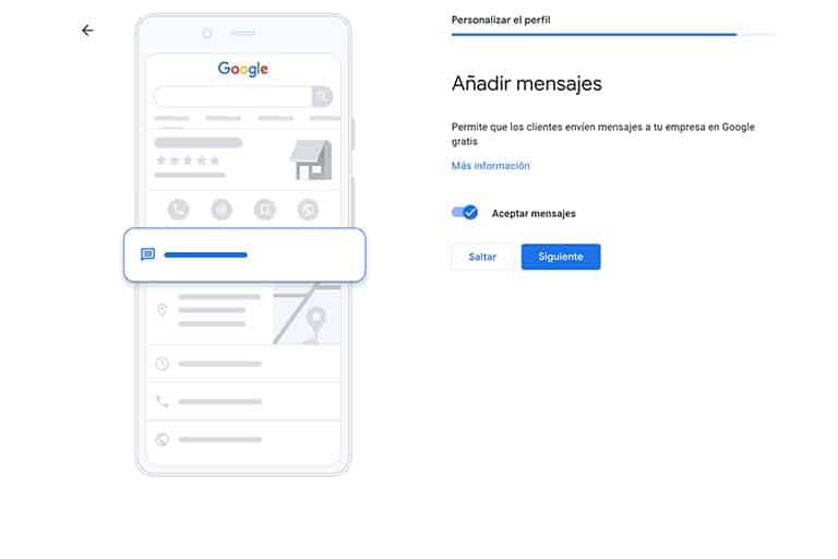 Crea tu Perfil de Empresa en Google (Guía completa) 10 Habita los mensajes en My Business