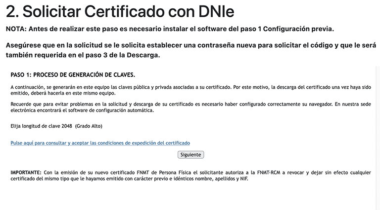 Obtener el certificado con DNIe en Mac 3 Proceso de generación de claves