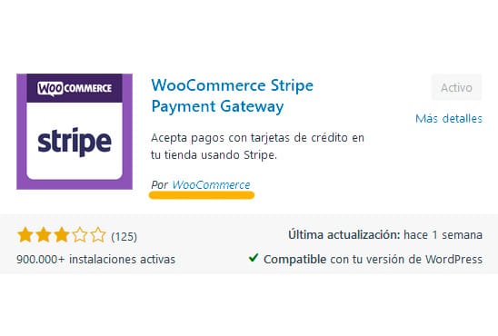 Cómo configurar Stripe en Woocommerce 9 Instalación “Woocommerce Stripe Payment Gateway